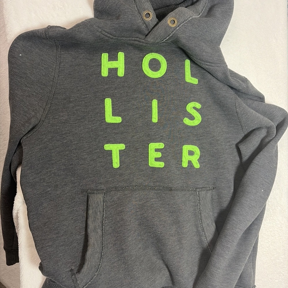 Hollister Vintage Y2K Hoodie Sweatshirt XL Long Sleeve Pullover Gray